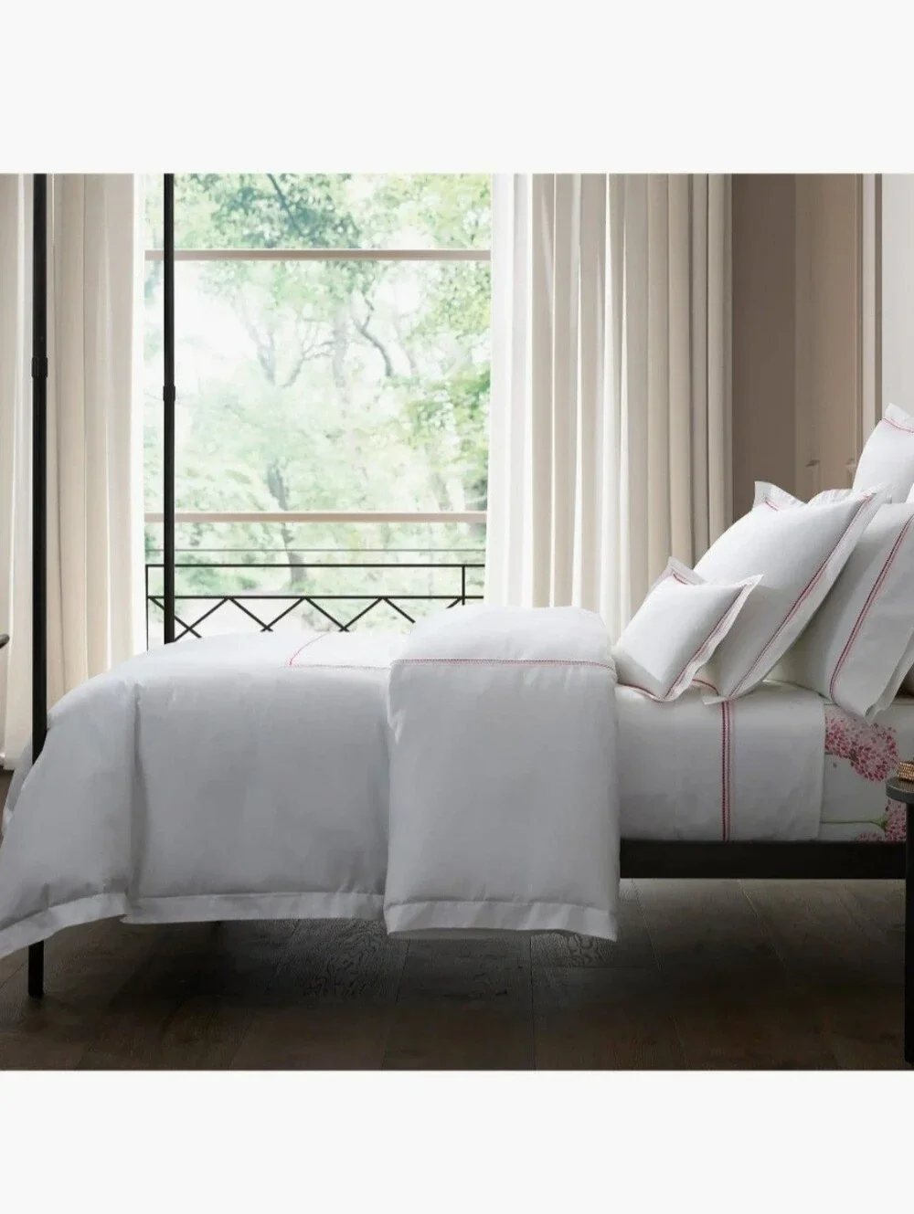 Matouk Amara Triple Pearl Cotton Sateen FULL / QUEEN Duvet Cover  Retail $250
